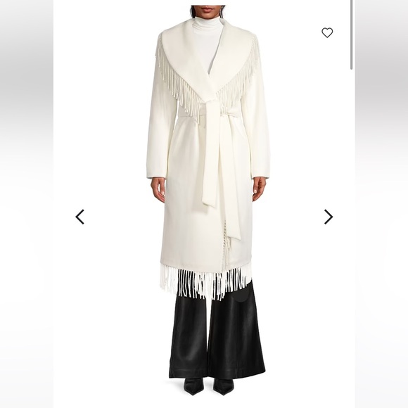 Milly | Jackets & Coats | Nwt Rare Milly Fringe Wool Blend Wrap W Sash ...
